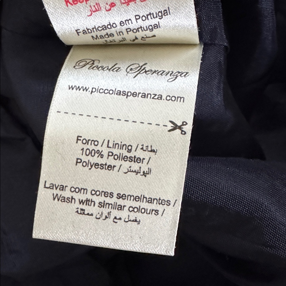 PICCOLA SPERANZA Navy Dress w/bow striped detailing, matching headband/socks 10. - Picture 7 of 13